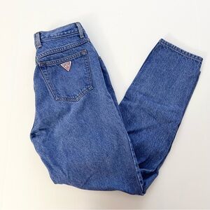 Vintage GUESS Blue Denim High Rise Jeans 27” Georges Marciano 100%‎ Cotton
